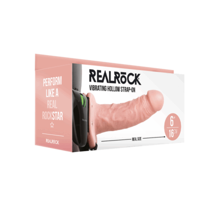 Vibrerende Hollow Strap-On zonder Balls - 6 / 15,5 cm - Afbeelding 2