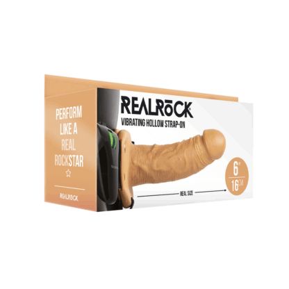 Trillende Holle Strap-On zonder Ballen - 6 / 15,5 cm - Afbeelding 2
