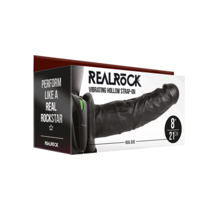 Vibrerende Hollow Strap-On zonder Ballen - 8 / 20,5 cm - Afbeelding 2