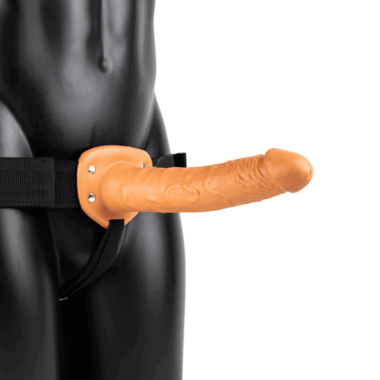 Vibrerende Hollow Strap-On zonder Ballen - 10 / 24,5 cm - Afbeelding 3