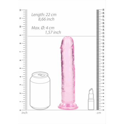 Rechtdoor Realistisch Dildo met Zuignap - 20 cm / 8'' - Afbeelding 6