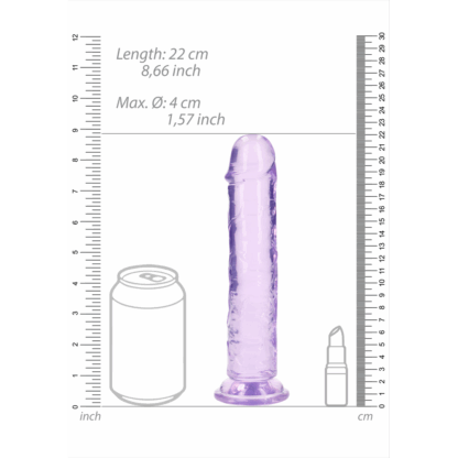 Rechtdoorgaande Realistische Dildo met Zuignap - 8'' / 20 - Afbeelding 6