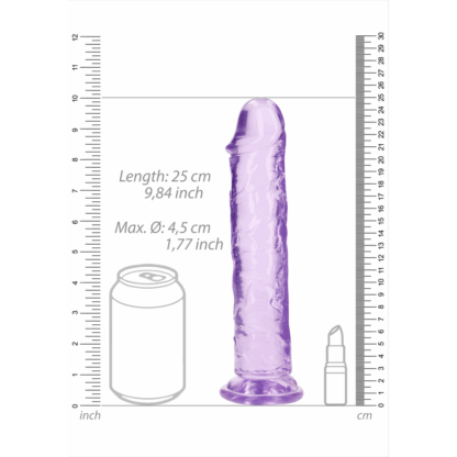 Rechtdoorlopende Realistische Dildo met Zuignap - 9'' / 23 - Afbeelding 6