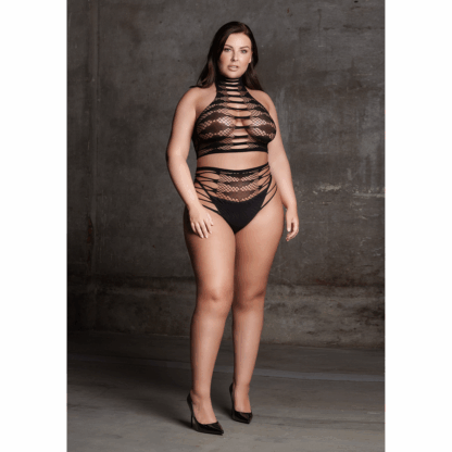 Carpo XLVI - Twee Delen met Col, Crop Top en Pantie - Plus Size - Afbeelding 6