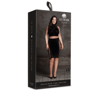 Kala XXXVII - Twee Delige Set met Coltrui, Crop Top en Rok - Plus Size - Afbeelding 2