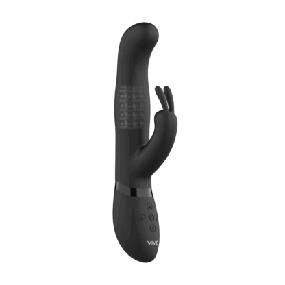 Izara - Draaibare Parels Konijnen Vibrator - Zwart - Afbeelding 4