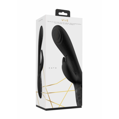 Cato - Pulse G-spot Konijn - Zwart - Afbeelding 2
