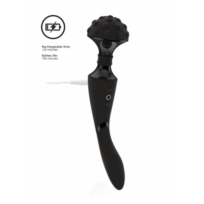Shiatsu - Buigbare Massager Wand - Zwart - Afbeelding 7