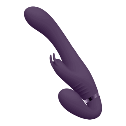 Suki - Vibrerende Strapless Strap-on Rabbit - Paars - Afbeelding 5