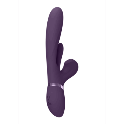 Kura - Duwende G-Spot Vibrator met Flappertong en Pulse Wave Stimulator - Paars - Afbeelding 3