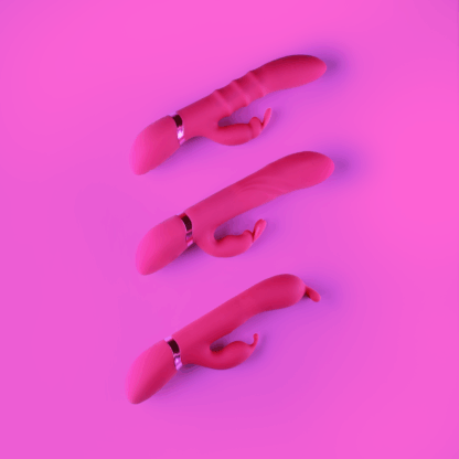 Sora - Up Down Stimulerende Ringen, Vibrerende G-Spot Rabbit - Roze - Afbeelding 7