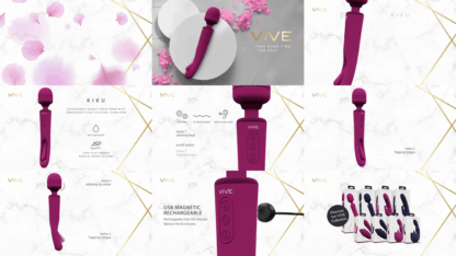 Kiku - Dubbelzijdige Wand met Innovatieve G-Spot Flapper Stimulator - Roze - Afbeelding 5