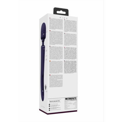 Kiku - Dubbelzijdige Wand met Innovatieve G-Spot Flapper Stimulator - Paars - Afbeelding 3