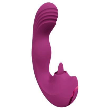 Yumi - Triple Motor G-Spot Vinger Beweging Vibrator en Flickering Tongue Stimulator - Roze - Afbeelding 6