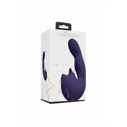 Yumi - Triple Motor G-Spot Vingerbeweging Vibrator en Flickerende Tong Stimulator - Paars - Afbeelding 2