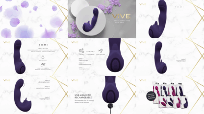 Yumi - Triple Motor G-Spot Vingerbeweging Vibrator en Flickerende Tong Stimulator - Paars - Afbeelding 7