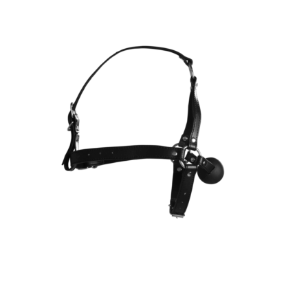 Hoofdharnas met Solid Ball Gag - Zwart - Afbeelding 6