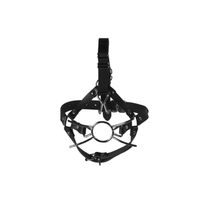 Hoofdharnas met Spider Gag en Neus Haken - Zwart - Afbeelding 5