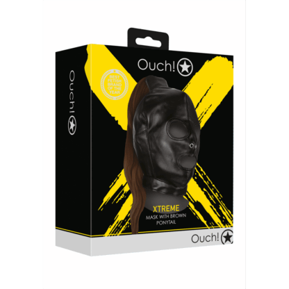 Masker met Bruine Paardenstaart - Zwart - Afbeelding 2