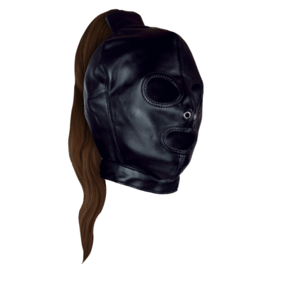 Masker met Bruine Paardenstaart - Zwart - Afbeelding 4