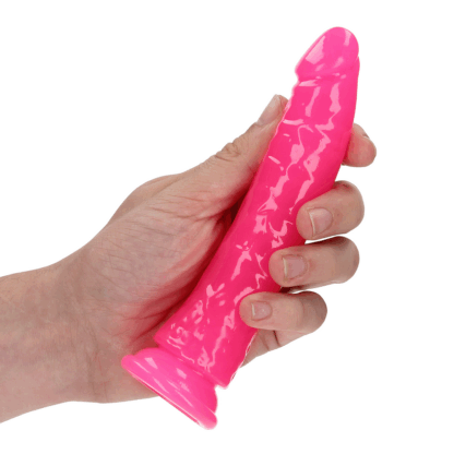 Slim Realistic Dildo met Zuignap - Glow in the Dark - 6'' / 15,5 cm - Afbeelding 7