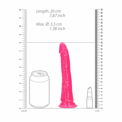 Slim Realistisch Dildo met Zuignap - Glow in the Dark - 7'' / 18 cm - Afbeelding 6