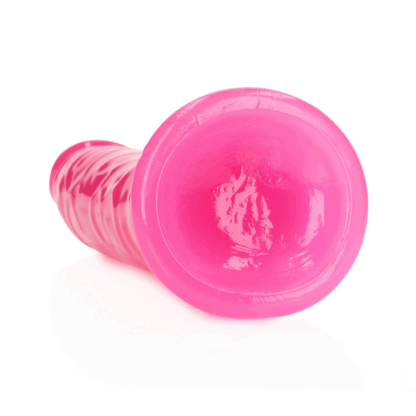Slank Realistisch Dildo met Zuignap - Oplichtend in het Donker - 9'' / 22,5 cm - Afbeelding 6