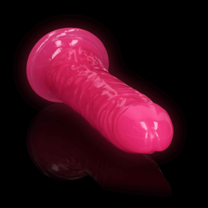 Slank Realistisch Dildo met Zuignap - Oplichtend in het Donker - 9'' / 22,5 cm - Afbeelding 7