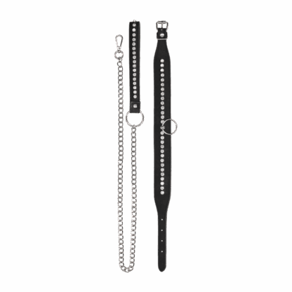 Diamanten Halsband met Leash - Afbeelding 5