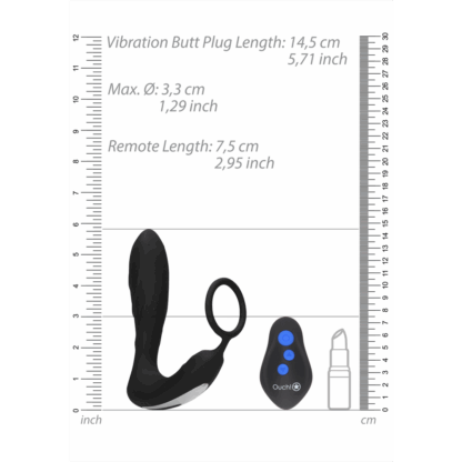 E-stim Vibrerende Butt Plug Cockring - Afbeelding 7
