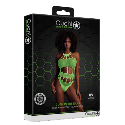 Body met Griekse Halslijn - One Size - Neon Groen - Afbeelding 2