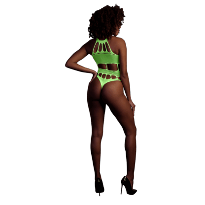 Body met Griekse Halslijn - One Size - Neon Groen - Afbeelding 3