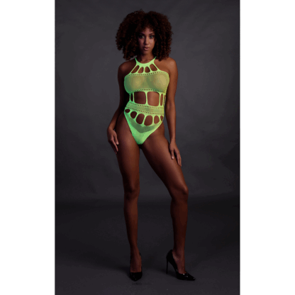 Body met Griekse Halslijn - One Size - Neon Groen - Afbeelding 4