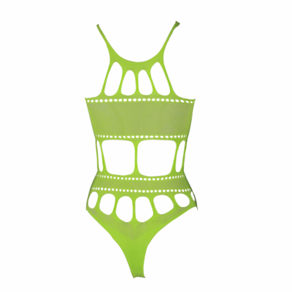 Body met Griekse Halslijn - Plus Size - Neon Groen - Afbeelding 7