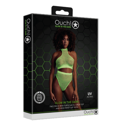 Turtle Neck en High Waist Slip - One Size - Neon Groen - Afbeelding 2