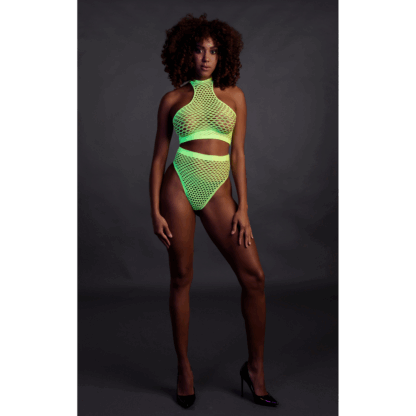 Turtle Neck en High Waist Slip - One Size - Neon Groen - Afbeelding 4