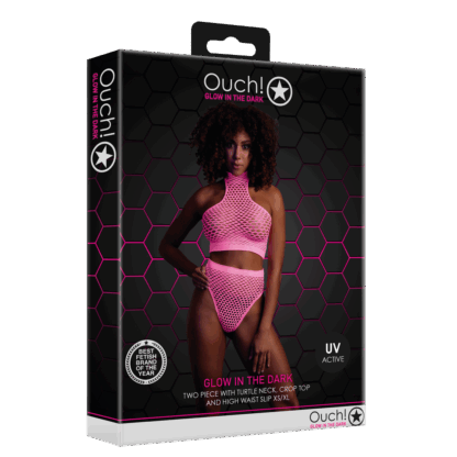 Turtle Neck en High Waist Slip - One Size - Neon Roze - Afbeelding 2