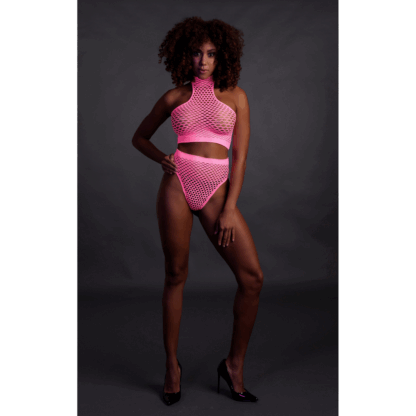 Turtle Neck en High Waist Slip - One Size - Neon Roze - Afbeelding 4