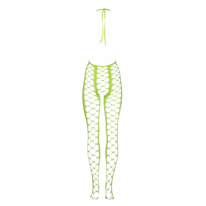 Bodystocking met Halterneck - One Size - Neon Groen - Afbeelding 7