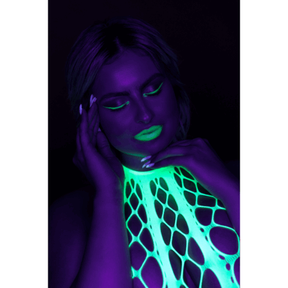 Bodystocking met Halterneck - Plus Size - Neon Groen - Afbeelding 6