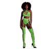 Twee Delige Set met Crop Top en Kousen - One Size - Neon Groen