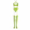 Twee Delige Set met Crop Top en Kousen - One Size - Neon Groen - Afbeelding 6