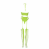Twee Delige Set met Crop Top en Kousen - One Size - Neon Groen - Afbeelding 7