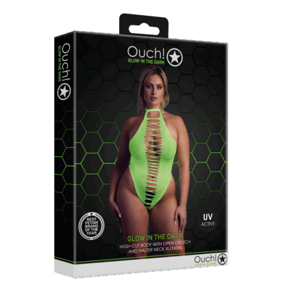 High-Cut Body - Plus Size - Neon Groen - Afbeelding 2