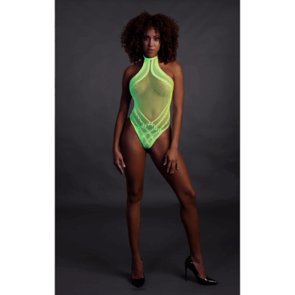 Body met Halter Neck - One Size - Neon Groen - Afbeelding 4