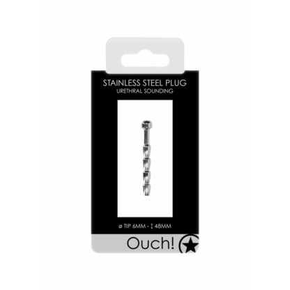 Ribbed Hollow Penis Plug - 0.2 / 6 mm - Afbeelding 2