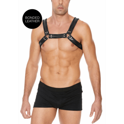 Leren Bulldog Harnas met Gespen - S/M - Afbeelding 7