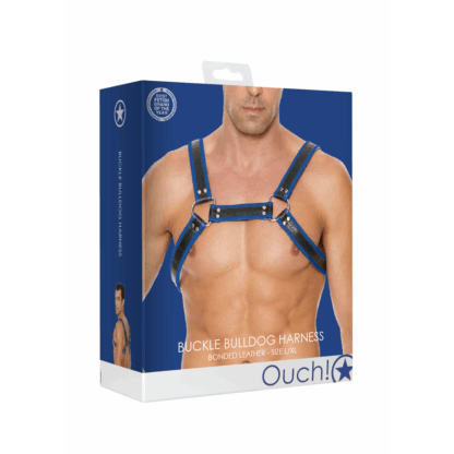 Leren Bulldog Harnas met Gespen - L/XL - Afbeelding 2