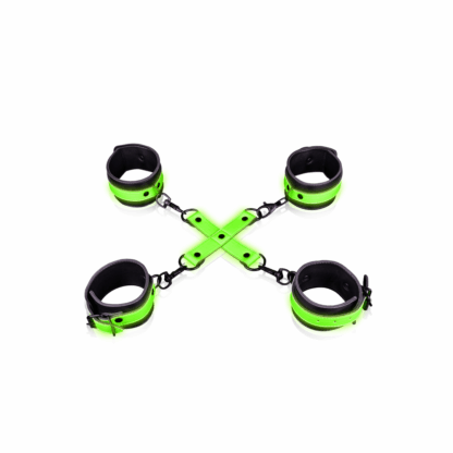 Hand- en enkelboeien met hogtie - Glow in the Dark - Afbeelding 4