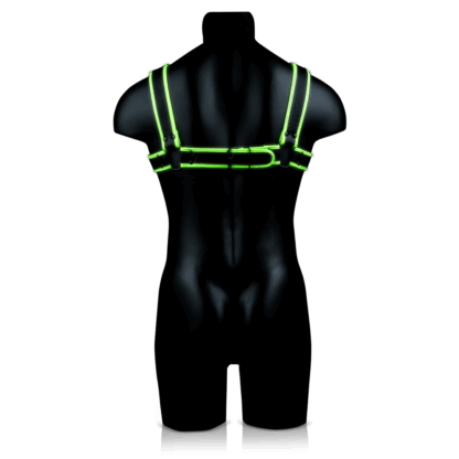 Borst Bulldog Harnas - Glow in the Dark - S/M - Afbeelding 6